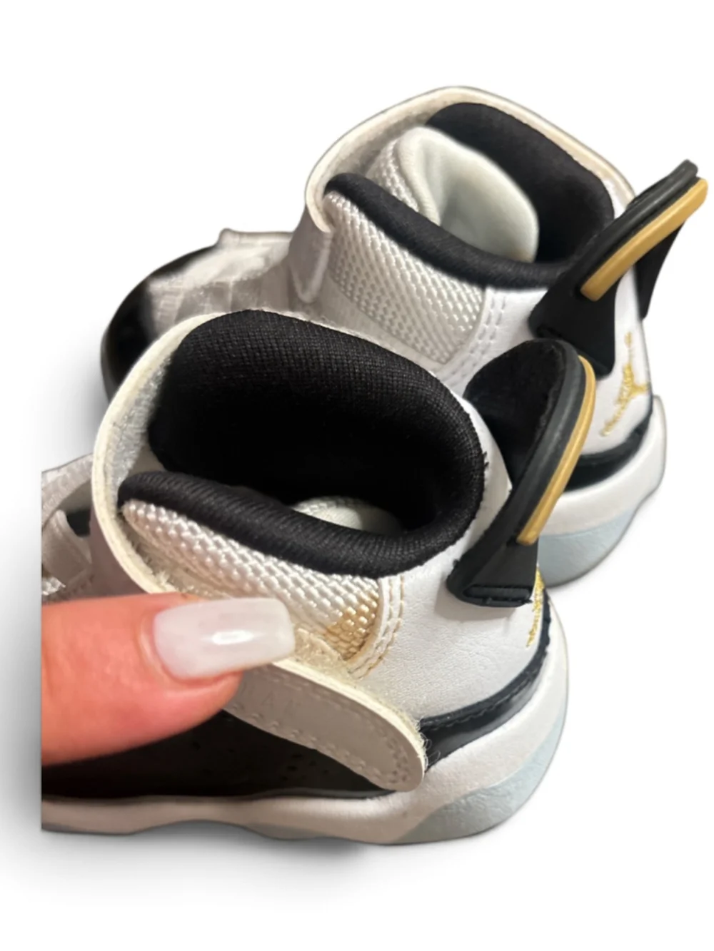 Baby Jordan Sneakers Size 4 White and Black